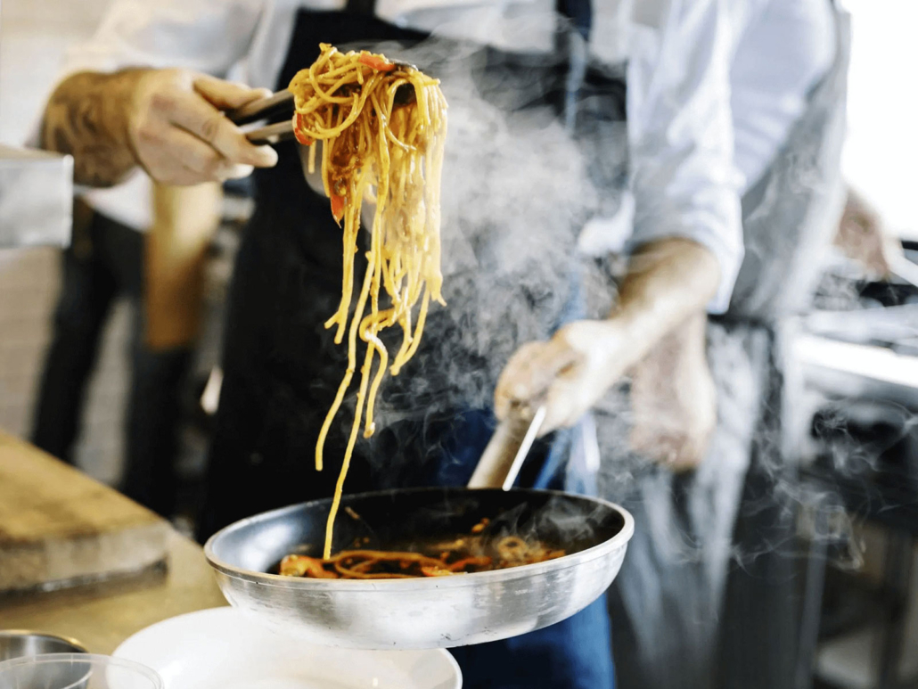 preparazione dei primi trattoria isola vicentina Chiumento